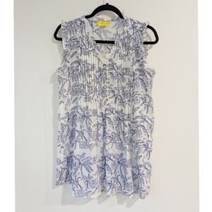 Roller Rabbit Palm Tree Print Tunic Tank
